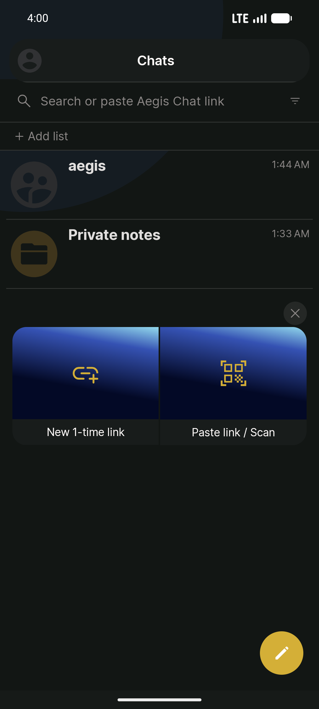Chats & Private Notes